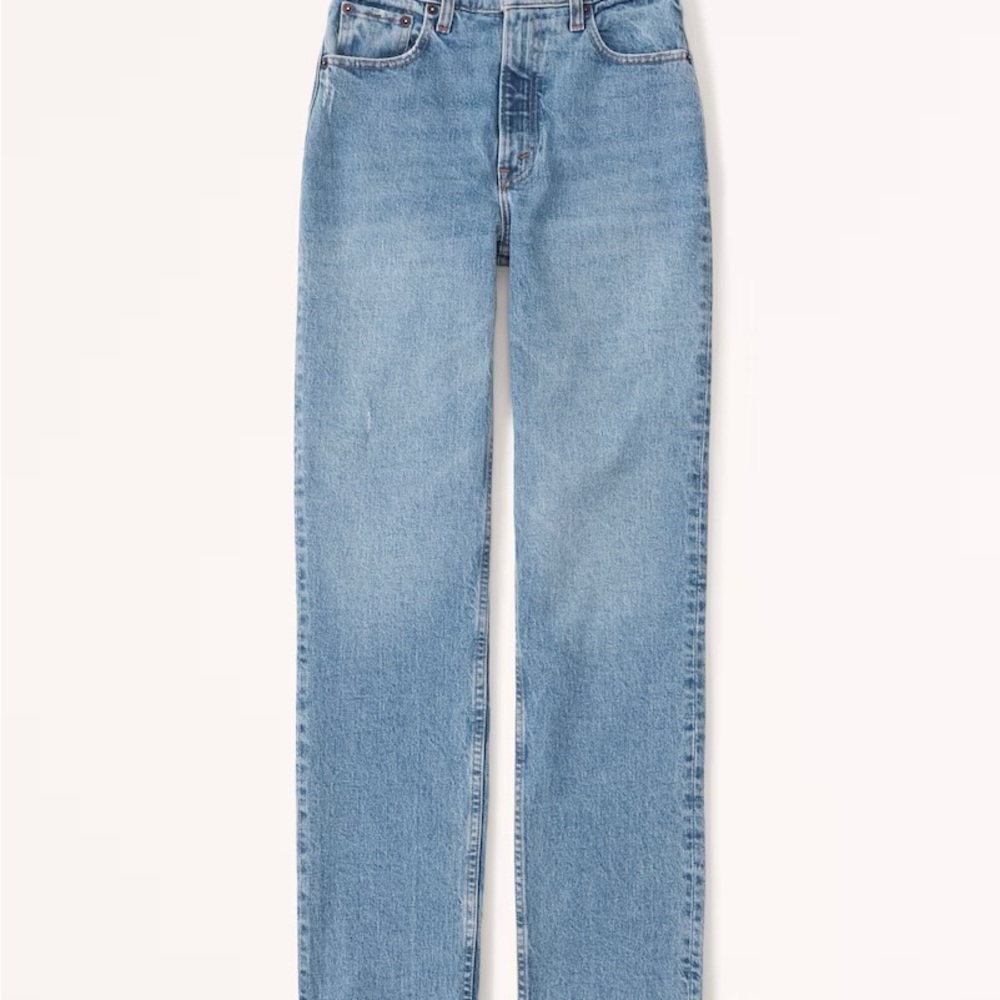 Abercrombie Ultra High Rise Curve Love 90s Straight Jeans